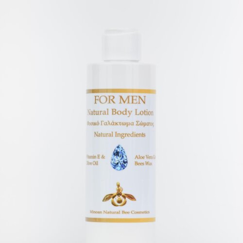 Minoan natural bee cosmetics for men body lotion blue royal 200ml