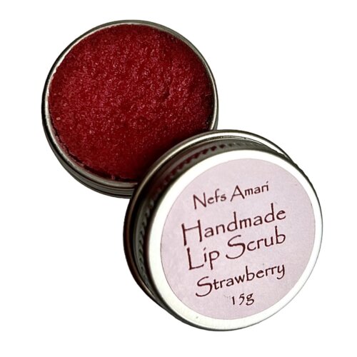 Handmade strawberry lip scrub – Nefs Amari