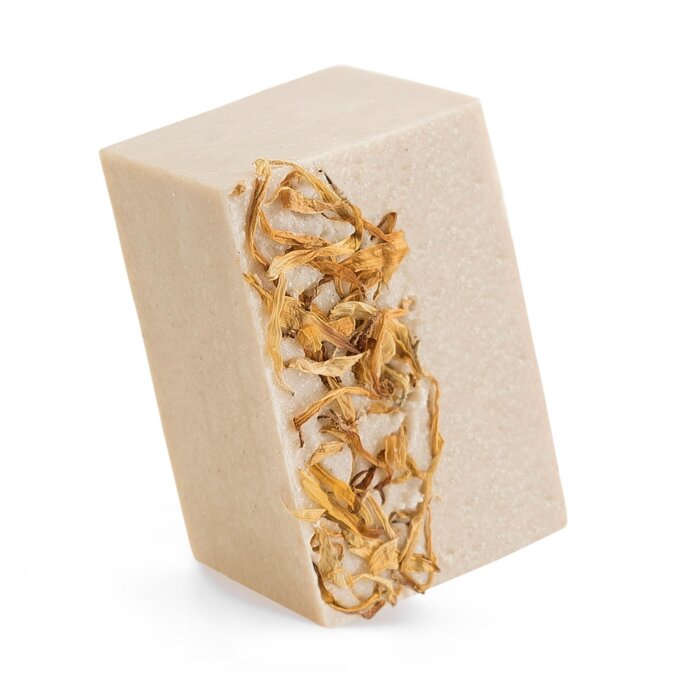 Handmade gentle exfoliating soap with pine and sage sea salt – Sirra Organics