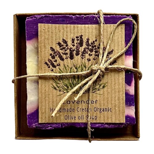 Handmade greek soap with organic olive oil for body - Lavender