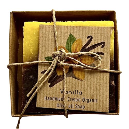 Handmade greek soap with organic olive oil for body - Vanilla