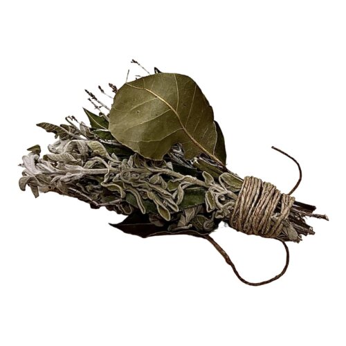 Bath tea with bay leaf, sage and thyme