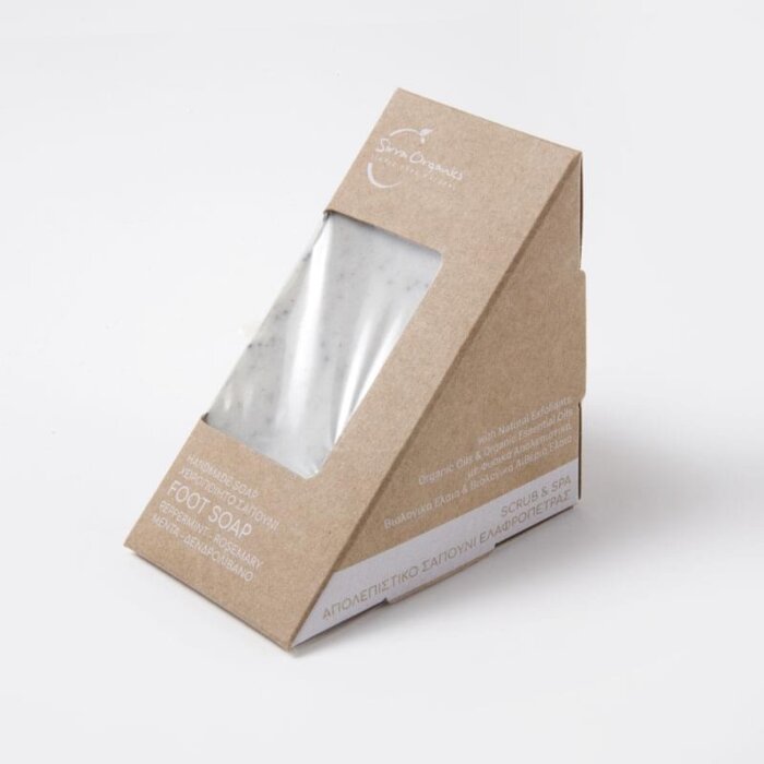 Sirra Organics Foot handmade exfoliating pumice soap with peppermint & rosemary essential oils