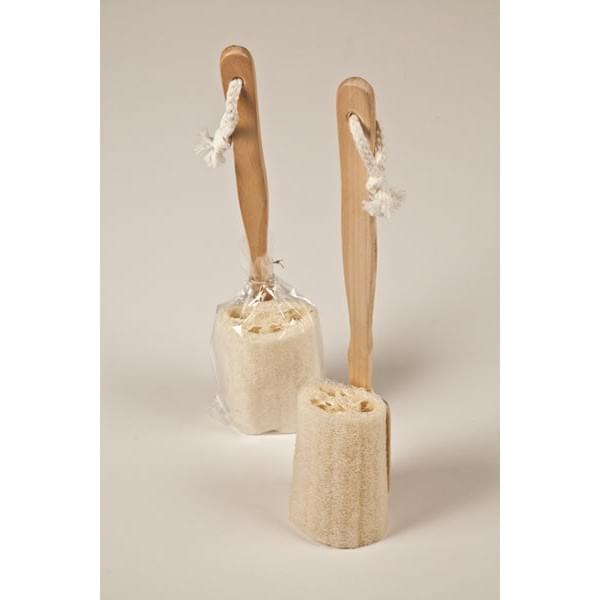 Kalyspongea Natural Luffah With Wooden Handle