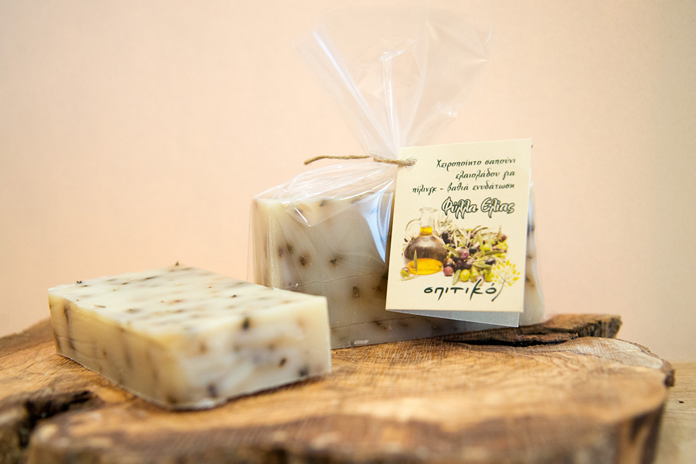 Soap for skin peeling and deep hydration with olive leaves - Spitiko